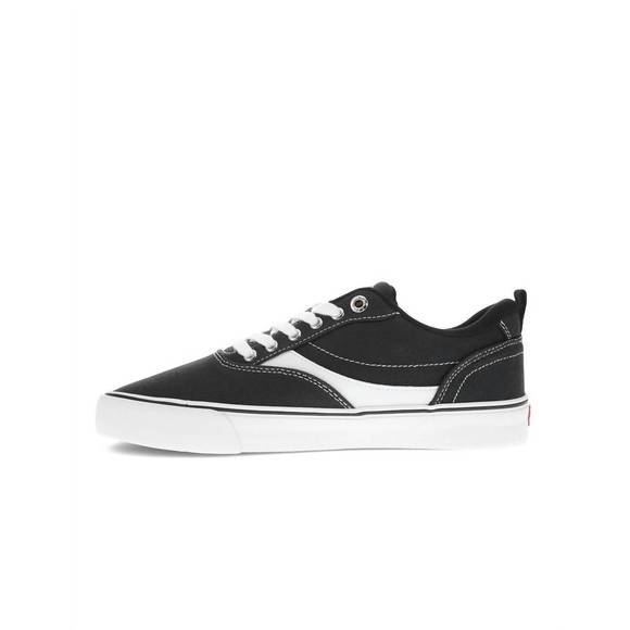 NEW LEVI'S men's lance ct canvas ul xx sneaker in black/white - Picture 2 of 4